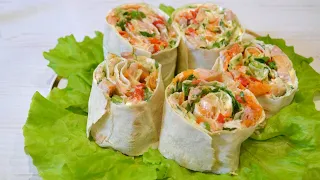 Рулет из лаваша с курицей.Очень вкусная закуска.#12lЗакуска на Новый Год 2022