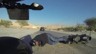 Motorcycle crash at Jebel Jais slow-mo