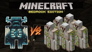 Warden vs 5 Iron Golems - Minecraft Bedrock edition - Who will win?