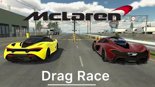 Mclaren 720s (900hp) VS Mclaren P1 Drag Race | Car Parking Multiplayer