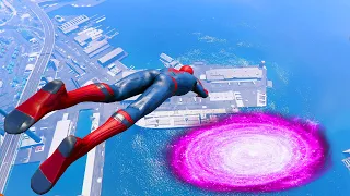 GTA 5 Random Portals #39 (Spider-Man Epic Jumps/Teleport Ragdolls)