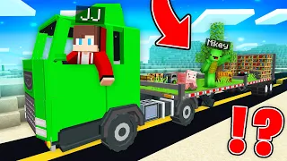 JJ and Mikey Survived 100 Days in BIGGEST TRUCK in Minecraft - Maizen