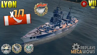Lyon 7/7 Kills & 136k Damage | World of Warships Gameplay 4k