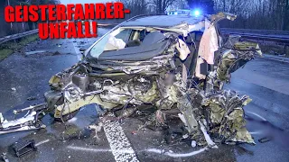 [HORRORUNFALL DURCH GEISTERFAHRER!] - 2 Tote | Autos massiv zerstört | Großes Trümmerfeld | A46 -