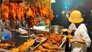 Delicious Charcoal Roasted Duck, Chicken, Pork, Fish & Quails | Cambodian Street Food