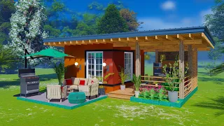 Cozy Small House Design Idea 5x8 Meters 40 SQM With Porch and Floor Plan