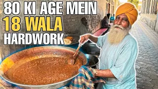 40/- Rs Sardarji Sells Punjabi Street Food | Cholley Bhathure, Channa Samosa | Tarn Taran Punjab