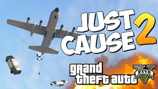 GTA 5 Mods Just Cause 2: ТРЮКИ И ПРИКОЛЫ!