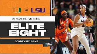 LSU vs Miami - Elite Eight NCAA tournament extended highlights