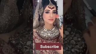 Ushna Shah Heavy Jewelry Bridal Look | | Pakistani Bride #bride #shortsvideo #shorts