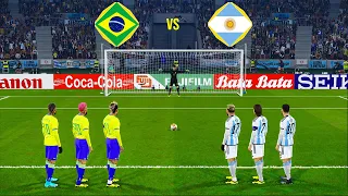 Team MESSI vs Team NEYMAR | Penalty Shootout | Argentina vs Brazil | PES Gameplay