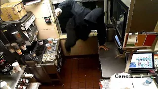 Man climbs through McDonald's drive-through window, steals cash register