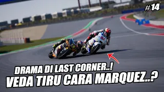 MotoGP™24❗AKSI HEROIK SI VEDA LUMPUHKAN ARBOLINO🔥COSPLAY JURUS MARQUEZ😱❓#14 MotoGP™23 Tv Replay