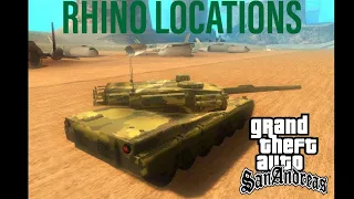 All Rhino Tank Locations in GTA San Andreas (Android/iOS)