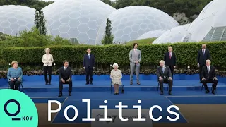 G-7 Leaders Pose for Family Photo With U.K.'s Queen Elizabeth in Cornwall