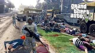 АРМИЯ РАСЧИЩАЕТ ГОРОД ОТ ЗОМБИ в GTA 5! ЖУТКИЙ КОНЕЦ СВЕТА в ГТА 5!