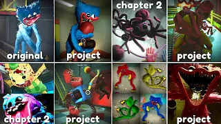 ALL 3RD Person Chapter 1 vs Chapter 2 vs Project: Playtime Jumpscares Evolution Comparison