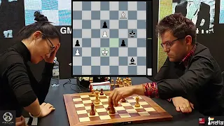 When you realize it is over | GM Hou Yifan vs GM Levon Aronian | Satty Zhuldyz Blitz 2023