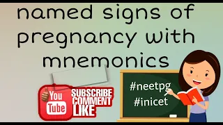 Named signs in pregnancy with mnemonics