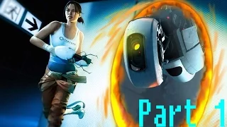 Portal: Still Alive HD playthrough part 1 (with commentary) on Xbox 360