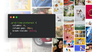 Pinterest layout style with CSS | CSS Only Masonry grid