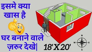 18X20 फीट का चमत्कारी घर|| 18X20 Feet Mysterious House Plan.