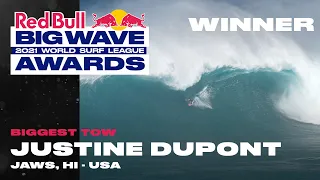 2021 Women's Biggest Tow Winner: Justine Dupont At Jaws