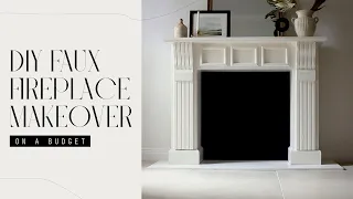 DIY Faux Fireplace Makeover | How to Upcycle a Faux Fireplace | OfferUp Upcycle | EASY HOME DIY