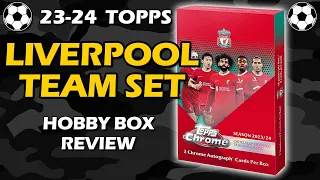 2023-24 Topps Chrome Liverpool Hobby Box Soccer Review
