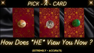 How Does HE  View You Right  Now? 🤔 (Secret Feelings)  Tarot Psychic Reading *Pick A Card*