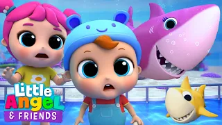 [ 15 MIN LOOP ] Baby Shark Dance at the Aquarium | Little Angel And Friends Kid Songs