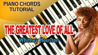 The Greatest Love Of All - whitney Houston - Piano Chords Tutorial