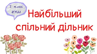 Найбільший спільний дільник  Взаємно прості числа. Математика 5 клас. НУШ #математика #5клас #нуш