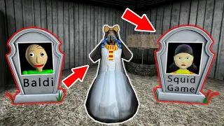 Granny vs Squid Game vs R.I.P. vs Baldi - funny horror animation (30 minutes with Granny)