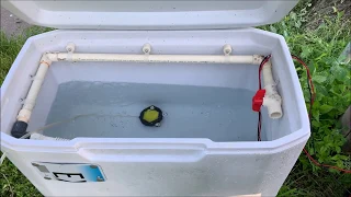 DIY Fish Live well low budget high return on value Coleman cooler Conversion