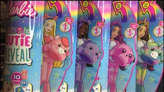 Barbie: Cutie Reveal Fantasy Series Llama, Teddy Bear, Sloth, and Unicorn Dolls Unboxing & Review