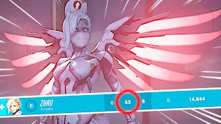 *53 Mercy Assists* 💗 + Ressing In Enemy Spawn! 🌸 Grandmaster Mercy - Overwatch 2