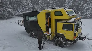 OUR CARAVAN ALMOST TIPPED OVER IN SNOW CAMP