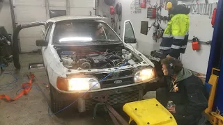 Ford p100 with turbo om604 on the dyno