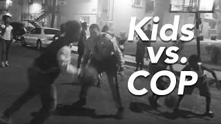 Basketball -- Kids Vs. Cop!