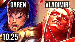 GAREN vs VLADIMIR (TOP) | 1.4M mastery, 600+ games, 5/2/8 | KR Grandmaster | v10.25