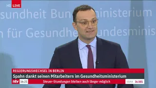 LIVE: Jens Spahn übergibt das Gesundheitsministerium an Karl Lauterbach