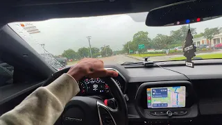 DOING PULLS WITH MY CAMARO SS IN THE RAIN! Pov Drive