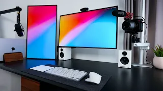 Clean Modern Desk Tour | Dual Monitor Setup