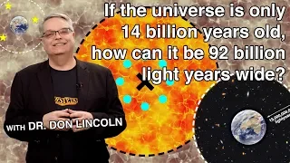 If the universe is only 14 billion years old, how can it be 92 billion light years wide?