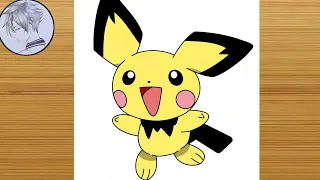 How to draw pichu Pokemon easy step by step l All Anime Drawing Art