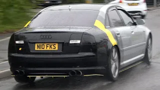 Audi S8 V10 STRAIGHT PIPE INSANE Exhaust Sound & HARD Acceleration!