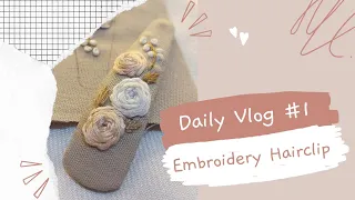 DIY hair clip without glue gun || embroidered hair clip only with needle||