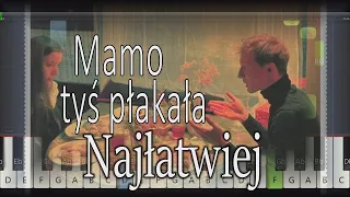 sanah i Igor Herbut -Mamo tyś płakała-łatwa-podkład-pianino-piano-cover-keyboard-tutorial-nuty-chord