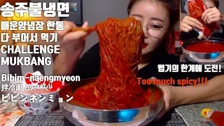 [ENG]송주불냉면 매운양념장 한통 다 부어먹기 도전! 먹방 Challenge mukbang spicy Bibim-naengmyeon 拌冷面 ビビンネンミョン ناينغميون